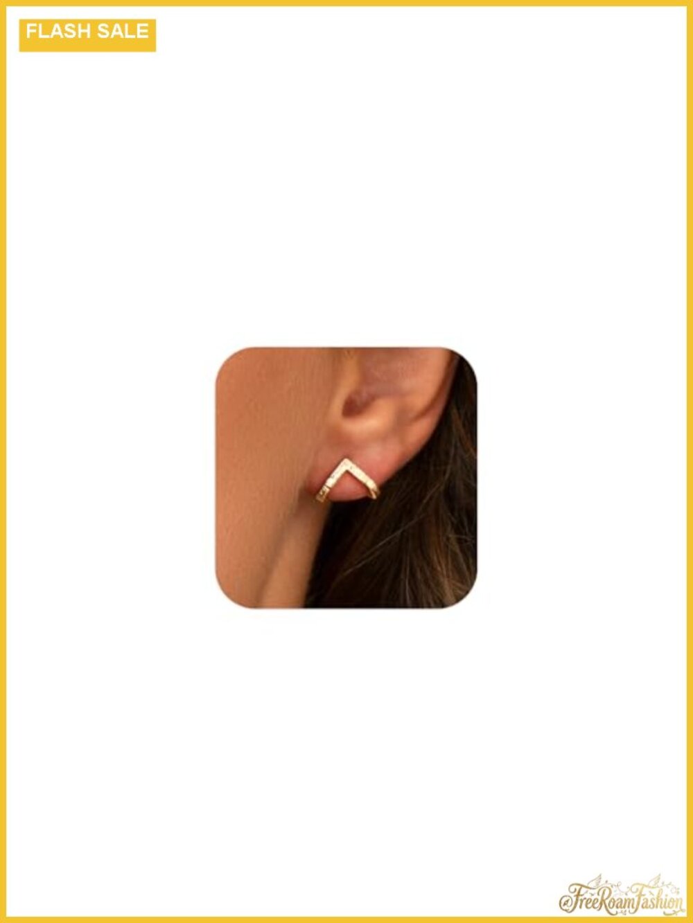 14K Gold Plated Sterling Silver Geometric Stud Earrings Hypoallergenic